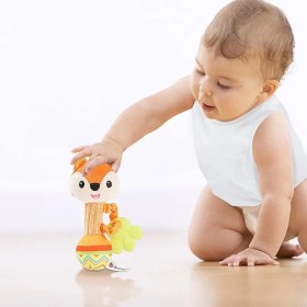 تصویر جغجغه پارچه‌ای دندونی دار_طرح گوزن 