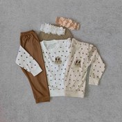 تصویر ست بلوز و شلوار نوزادی دخترانه - سفید / ۲ 