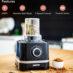 تصویر غذاساز 10 کاره جی پاس مدل GSB5487N Geepas 10-in-1 Food Processor