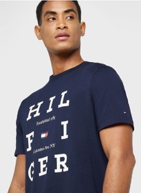 تصویر تی‌شرت یقه گرد لوگو برند Tommy Hilfiger Logo Crew Neck T-Shirt