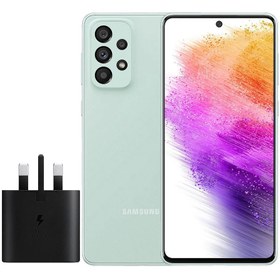 تصویر گوشی موبایل سامسونگ مدل Galaxy A73 5G دو سیم کارت ظرفیت 256 گیگابایت و رم 8 گیگابایت به همراه شارژر سامسونگ Samsung Galaxy A73 5G Dual SIM 256GB And 8GB RAM Mobile Phone with Samsung charger