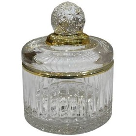 تصویر قندان استوانه کوچک الیسا لب طلا 