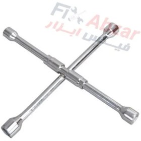 تصویر آچار چرخ سواری تاشو چهار سر بیگ رد مدل TRX31201 BIGRED Folding Lug Wrench 14 Inch model TRX31201