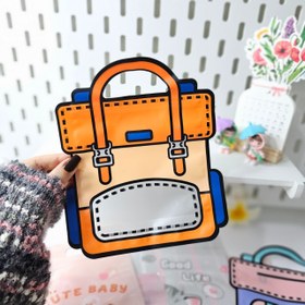 تصویر زیپ کیپ طرح کیف دو رنگ 