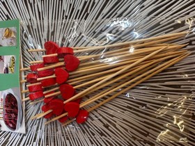 تصویر چوبی میوه بامبو قلب دار 20 تایی 