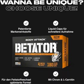 تصویر بتاتور بادی اتک Body Attack Betator Fast Acting Liquid Caps