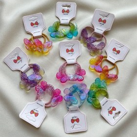 تصویر کش مو پروانه رنگی 