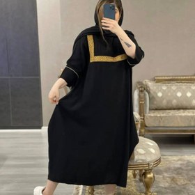 تصویر مانتو مجلسی مشکی مدل مهتاب Black Formal Manto - Mahtab Model
