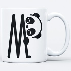 تصویر ماگ پاندا حرف M کد M80 