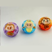 تصویر توپ شیطونک اسکویشی کارتونی طرح لبوبو توپ ضد استرس نرم کودک 