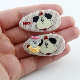 تصویر گیره مو دخترانه مدل سگ 