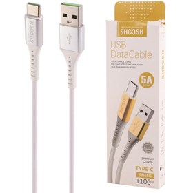 تصویر کابل تایپ سی فست شارژ Shoosh SH65C 5A 1.1m Shoosh SH65C 5A 1.1m Type-C Cable