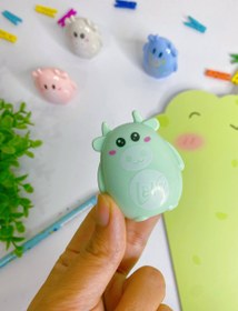 تصویر مداد تراش های طرح گاو - سبز 