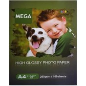 تصویر کاغذ گلاسه A4 mega 260 gr 100 sheet 