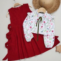 تصویر کت و سارافون دخترانه مناسب یلدا سایز ۲ تا ۱۲ سال 