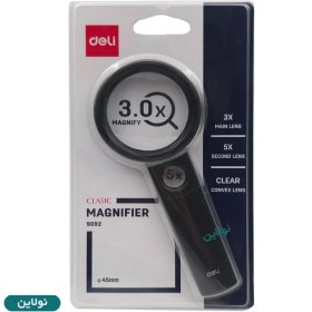 تصویر ذره بین 2 عدسی 3X دلی کد 9092 