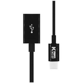 تصویر کابل تبدیل USB-C به OTG مدل K-UC567 طول 0.2 متر کی نت پلاس USB-C to OTG conversion cable, model K-UC567, length 0.2 m, Knet Plus