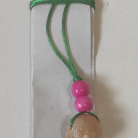 تصویر آویز سنگ نمک کروی - قرمز Natural Salt Pendant