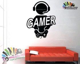 تصویر استیکر دیواری گیم نت و کلوپ و بازی گیمر Gamer Wallstickers کد h756 