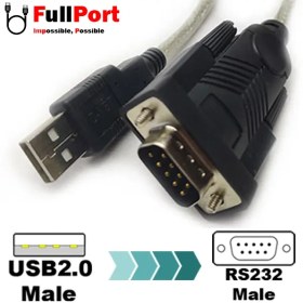 تصویر کابل تبدیل USB به سریال RS232 ا USB to RS232 serial conversion cable USB to RS232 serial conversion cable
