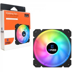 تصویر فن کیس گیمینگ ENZO FAN003 سایز ۱۲*۱۲ 