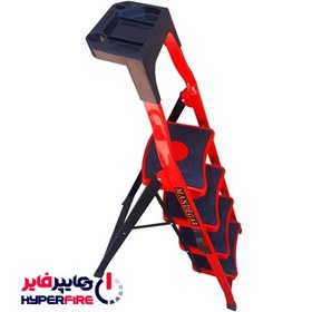 تصویر نردبان 4 پله ماندگار مدل سما Sama model durable 4-step ladder