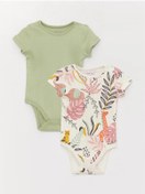 تصویر بادی نوزادی دخترانه ال سی وایکیکی آستین کوتاه طرح دار | LC Waikiki hopeS3JP36Z1 