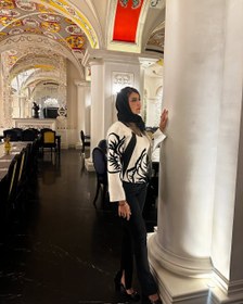 تصویر کت سفید با مخمل اعلا 