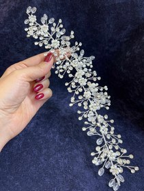 تصویر ریسه موی عروس کد R23 Bridal headband code R23
