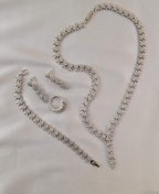 تصویر سرویس جواهری گل ریز آبکاری طلا کد 240154 