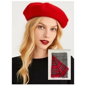 تصویر فروش نقدی ست کلاه و شال و دستکش زنانه برند sema aksesuar رنگ قرمز ty208753019 
