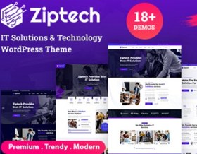 خرید و قیمت قالب اماده وردپرس Ziptech مناسب وب سایت های فناوری | ترب