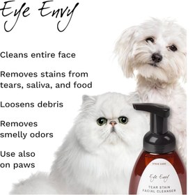 تصویر پاک کننده اشک چشم وصورت گربه و سگ آمریکا Eye Envy tear stain and facial cleanser