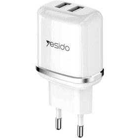 تصویر شارژر دیواری یسیدو مدل YC26 به همراه کابل تبدیل microUSB Yesido YC26 wall charger