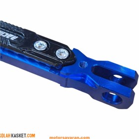 تصویر جک بغل موتور سیکلت رنتال آبی مدل RL77 Blue rental motorcycle side jack model RL77