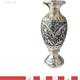 تصویر گلدان روکش نقره 