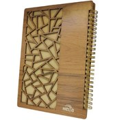 تصویر دفتر وزیری جلد چوبی هلیا مدل سامیار 