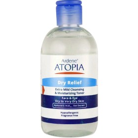 تصویر تونیک پاک‌کننده صورت و دور چشم Dry Relief حجم 250 میل آردن اتوپیا Dry Relief Facial and Eye Makeup Remover Tonic, 250 ml, Ardene Atopia