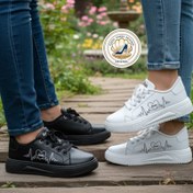 تصویر کفش اسپرت زنانه و دخترانه ونس مدل ضربان ،زیره سبک ضد اب،سفید ومشکی ،37تا40،قالب استاندارد 