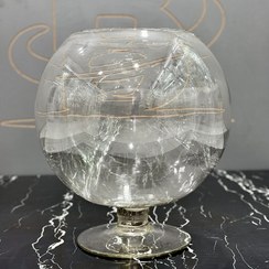 تصویر تنگ شیشه ای توپی پایه دار 