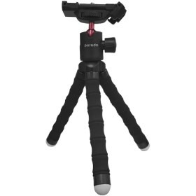 تصویر سه پایه دوربین و موبایل با پایه منعطف پورودو Porodo Flexible Versatile Tripod PD-TRPH-BK 