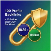 تصویر 100 بک لینک پروفایلی + 10 بک لینک EDU/GOV فالو 