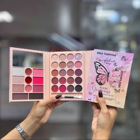 تصویر پالت سایه کتابی پروانه ای بنفش miss vanessa 