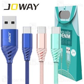 تصویر کابل Type Cجووی Joway TC12 DENIM Type C Data Cable توان 2 آمپر 