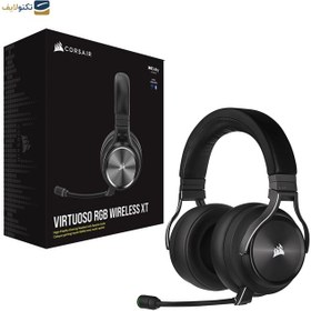 تصویر هدفون گیمینگ بی سیم کورسیر مدل VIRTUOSO RGB WIRELESS XT corsair VIRTUOSO RGB WIRELESS XT Gaming headphone