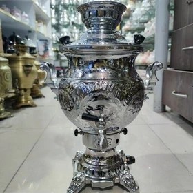 تصویر سماور گازی سما مدل توپی هخامنشی گنجایش 6لیتر بدون قوری 