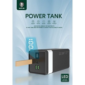 تصویر پاوربانک Green Lion Power Tank 50000mAh PD 22.5W با کابل شارژ سریع - مشکی Green Lion Power Tank 50000mAh PD 22.5W