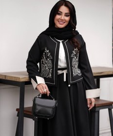 تصویر کت و دامن بزیاق مدل شهلا سایز ۱ مناسب تا ۴۲ رنگ کرم 