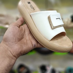 تصویر صندل زنانه مدل روژا رنگ سفید برند شیما زیره پی یو تزریق - 40 