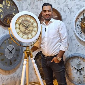 تصویر ساعت ایستاده چوبی مدل تلسکوپی 170 سانتی - طوسی standing clock